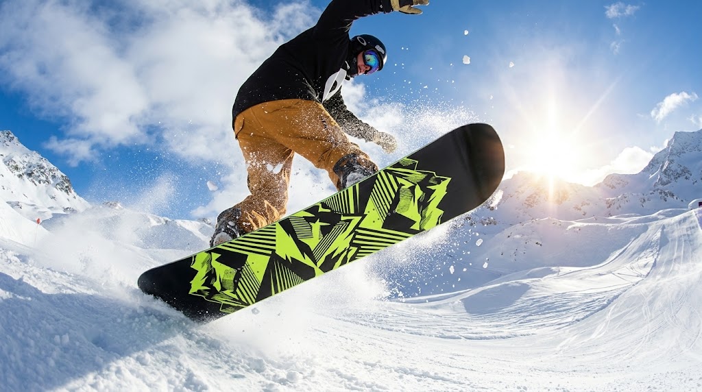 KI-generiertes Kampagnenbild — Snowboard Hero-Format